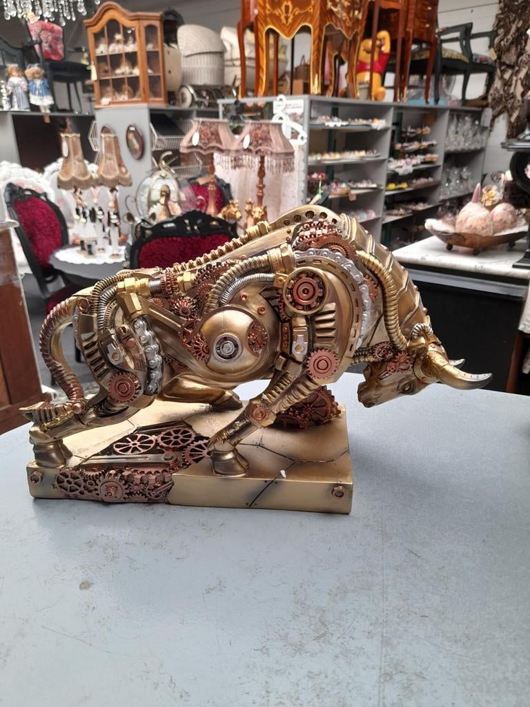 Steampunk beeld stier, Ophalen of Verzenden, Zo goed als nieuw