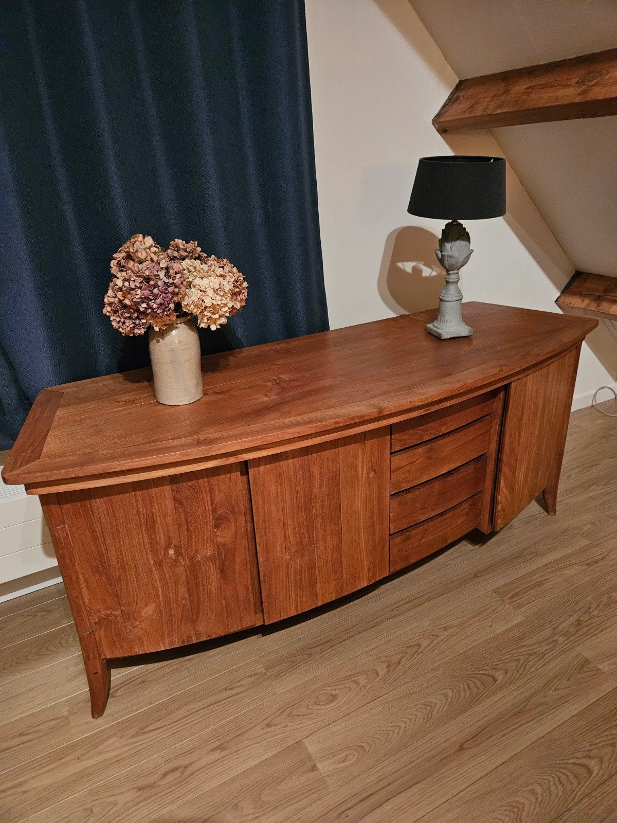 Prachtig teakhouten dressoir met lades en deuren, Huis en Inrichting, Ophalen, Gebruikt, Met lade(s), Klassiek