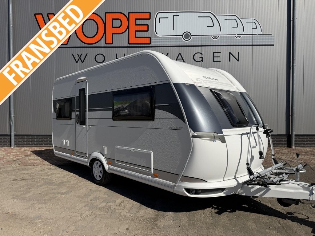 Hobby De Luxe 460 UFE AIRCO TENT FIETSENDRAGER, Caravans en Kamperen, Hobby, Bedrijf, Overige typen, Tot en met 4