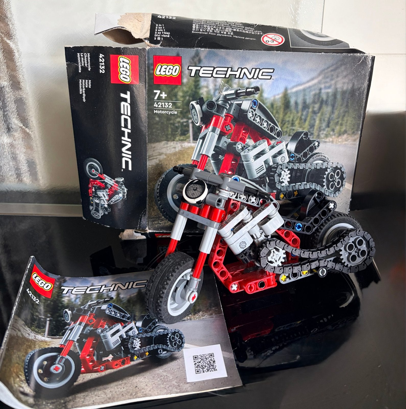 LEGO Technic 42132 Motorfiets - Zo goed als nieuw, Ophalen of Verzenden, Zo goed als nieuw