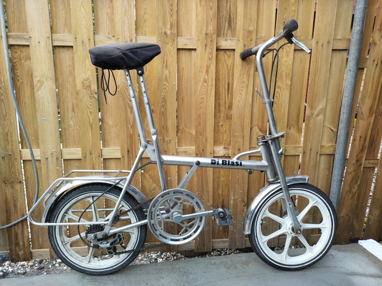 Di Blasi rvs vouwfiets, Ophalen, Gebruikt