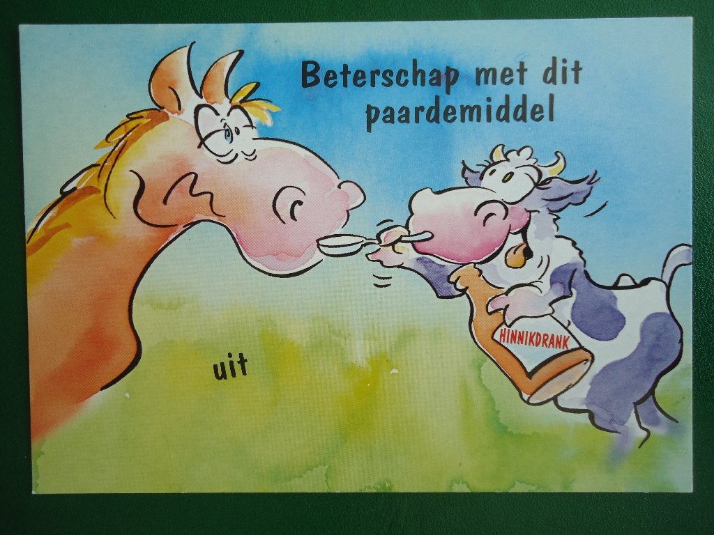 (2057) Dierenkaart: PAARD en KOE, Verzenden, 1980 tot heden, Ongelopen, Overige soorten