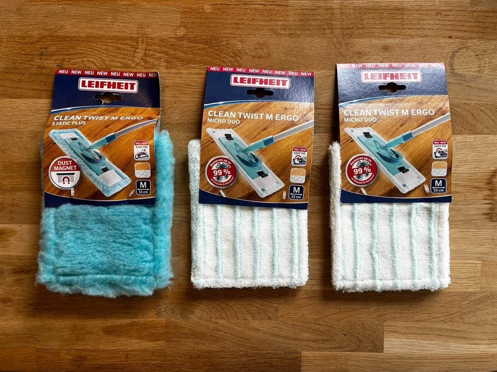 3x Leifheit Clean Twist M Ergo mopdoek – nieuw, Ophalen of Verzenden, Mop of Dweil