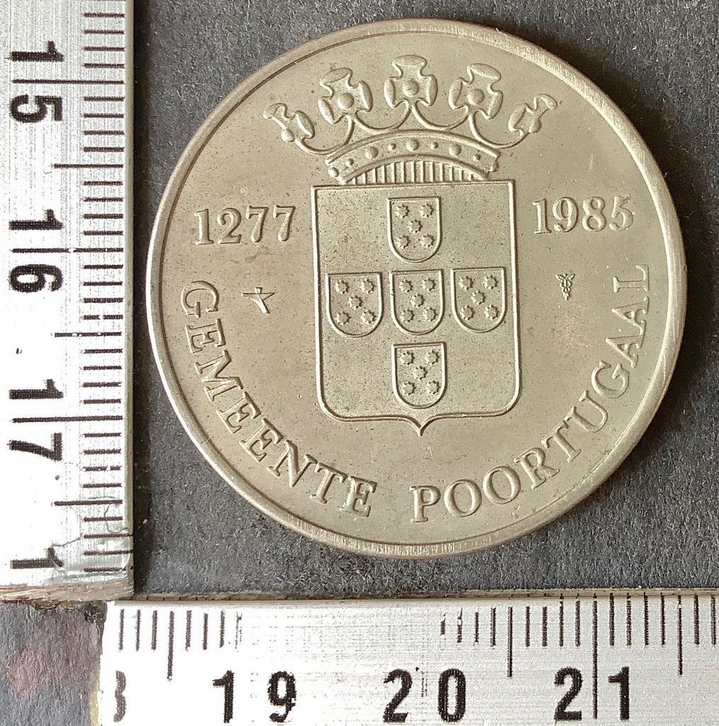 penning, Poortugaal herinneringspenning 1277-1983, Postzegels en Munten, Penningen en Medailles, Ophalen of Verzenden, Overige materialen
