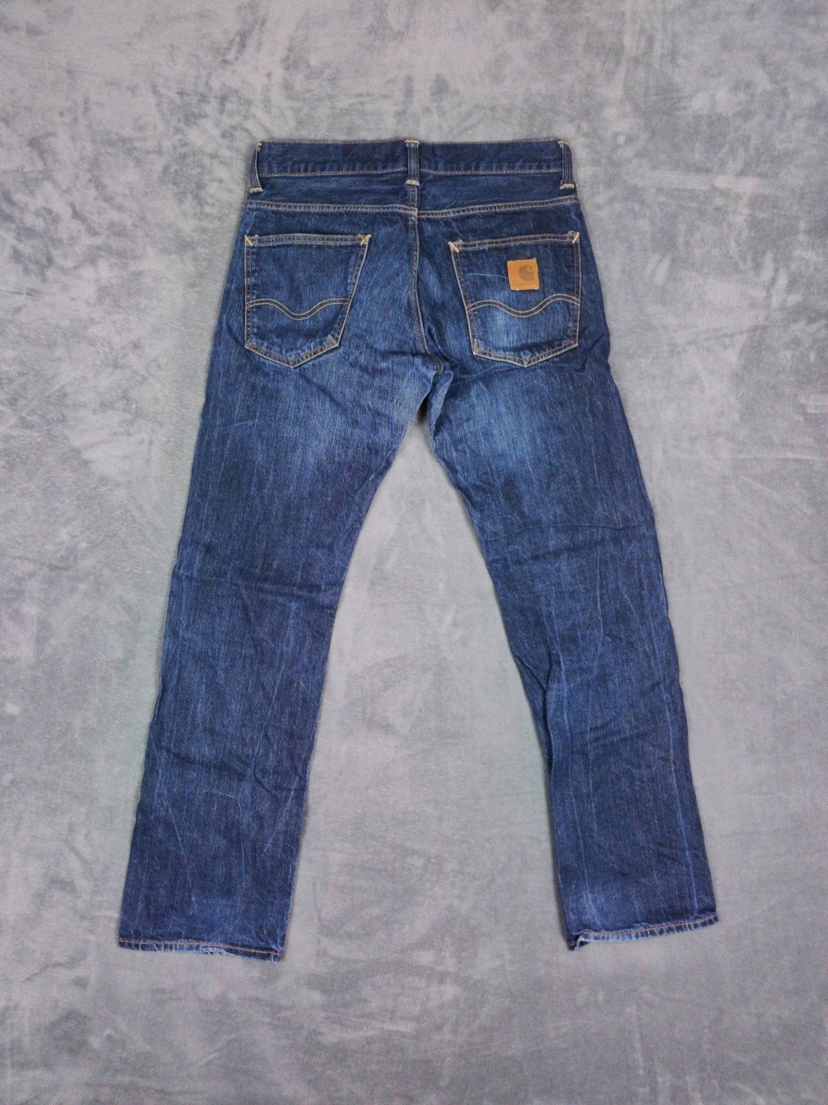 Carhartt Jeans W32 L32 Blauw Recht Model Heren Spijkerbroek, ., Carhartt, W32 (confectie 46) of kleiner, Zo goed als nieuw