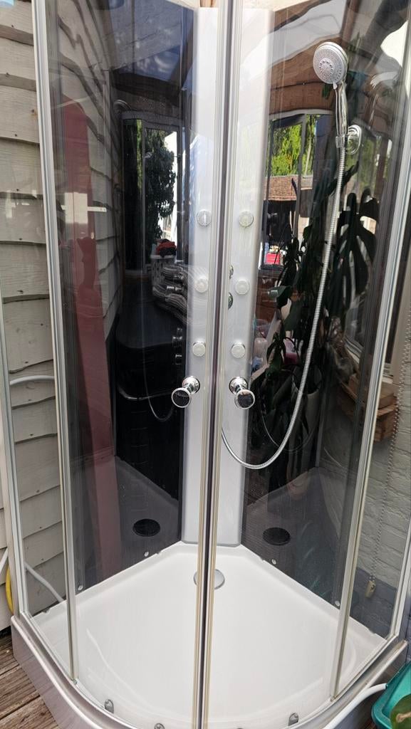 Douchecabine met massage jets, Doe-het-zelf en Verbouw, Sanitair, Ophalen, Zo goed als nieuw, Chroom, Douche