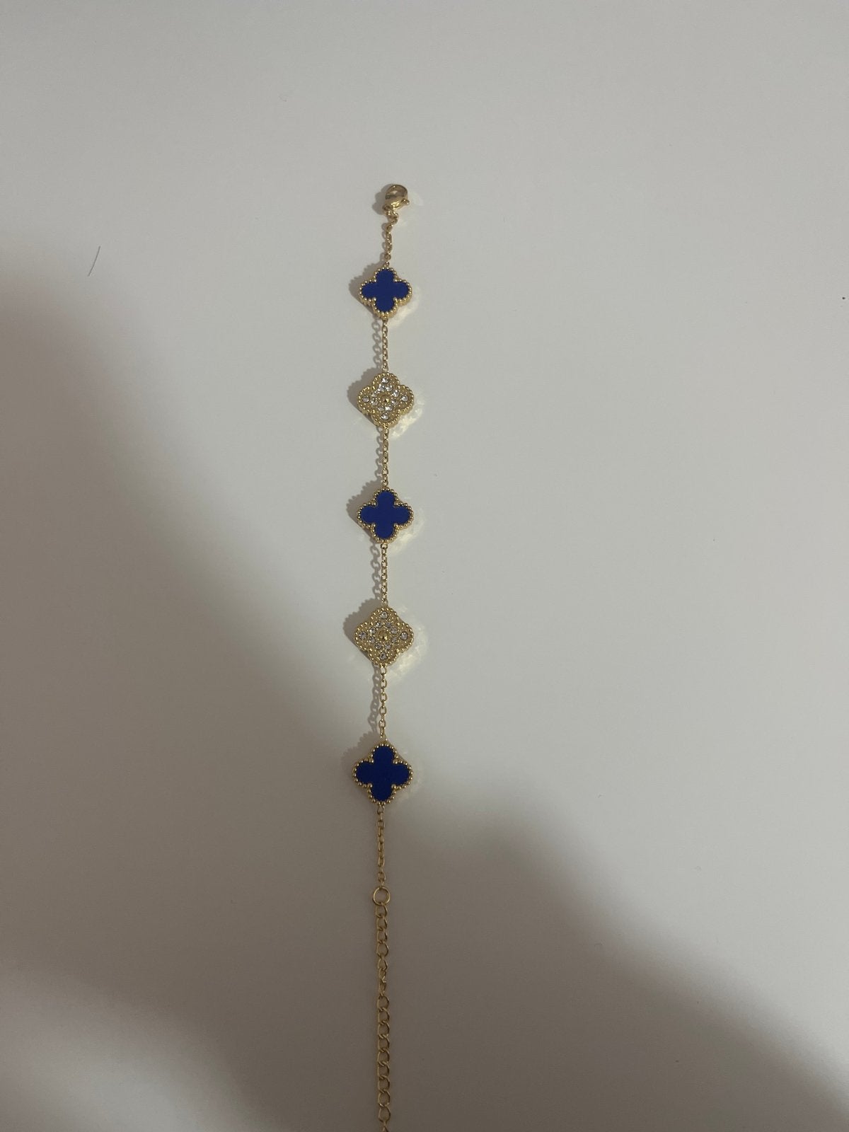 Donker blauwe luxery van cleef armband, Overige materialen, Ophalen of Verzenden, Zo goed als nieuw, Goud