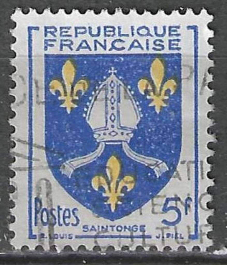 Frankrijk 1954 - Yvert 1005 - Provinciewapens (ST), Verzenden, Gestempeld