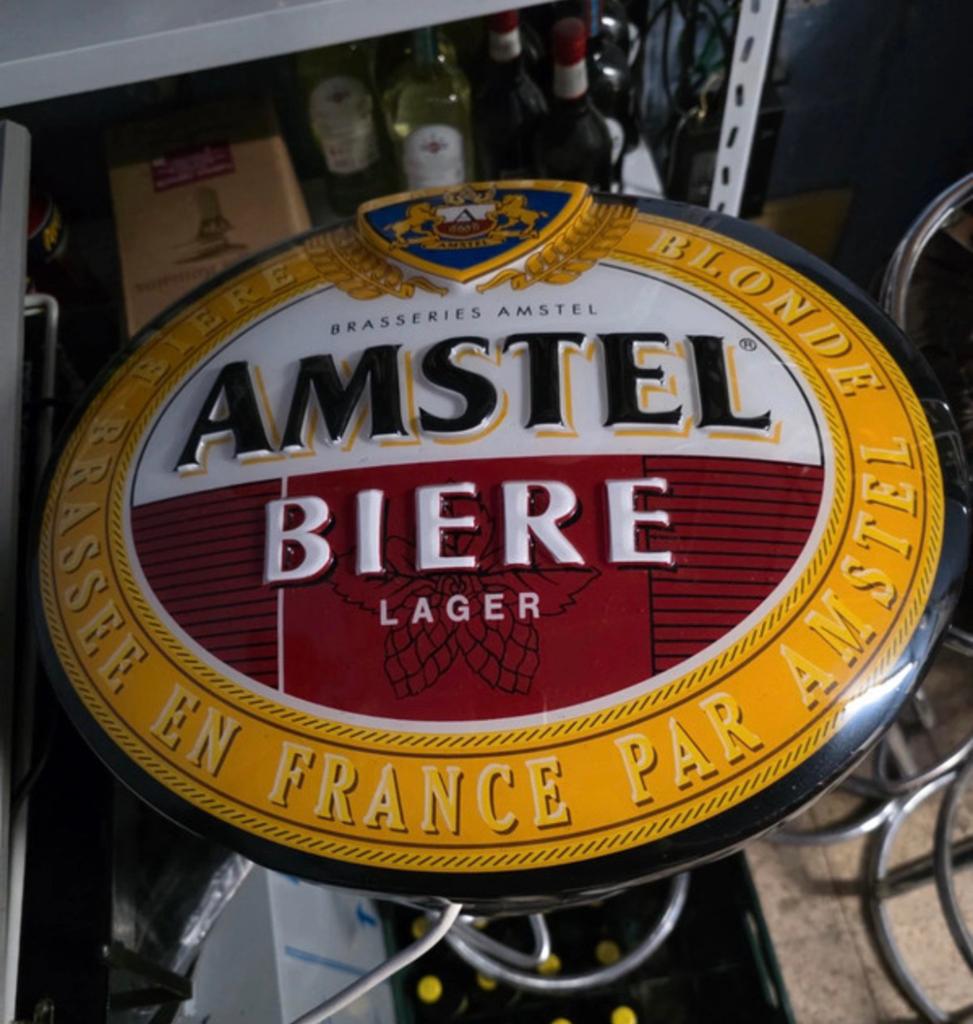 Amstel lichtreclame, Ophalen of Verzenden, Zo goed als nieuw, Lichtbak of (neon) lamp