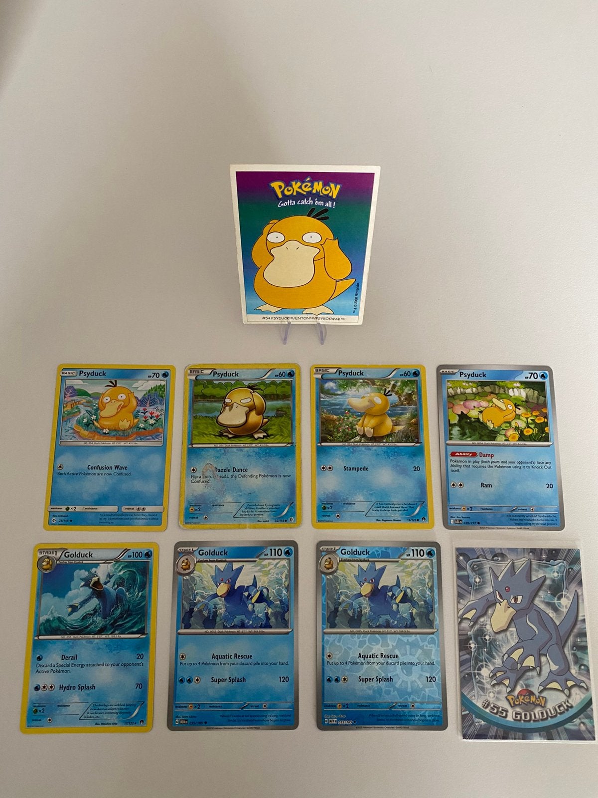 Psyduck & Golduck Setje, Hobby en Vrije tijd, Verzamelkaartspellen | Pokémon, Ophalen of Verzenden, Zo goed als nieuw
