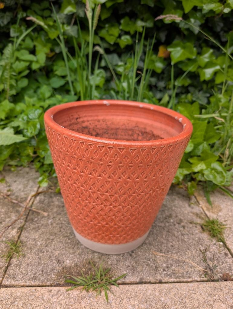 Bloempot, Tuin en Terras, Ophalen, Gebruikt, Rond, Aardewerk