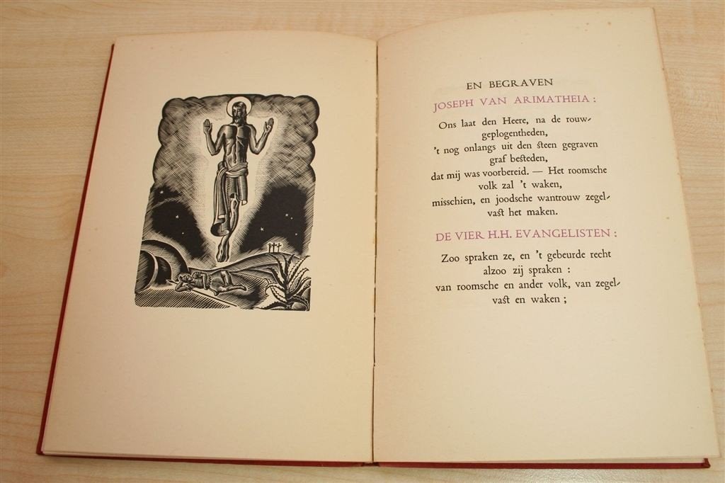 De Kruisweg van Guido Gezelle — Illustraties D. Ackert, 1939, Ophalen of Verzenden, Gelezen