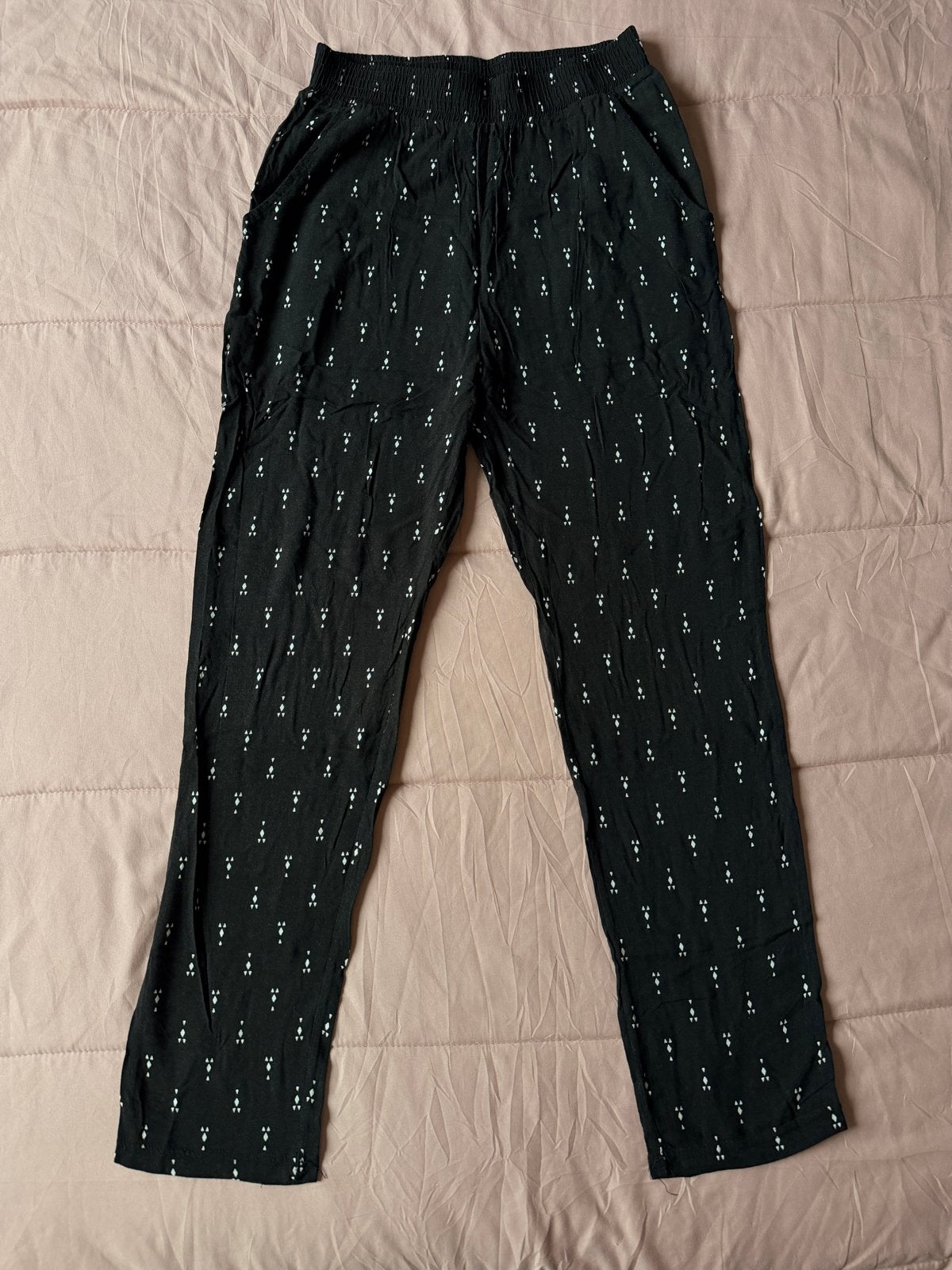Pepperts! Teens zwarte broek met print 164 (13-14 jaa, Ophalen of Verzenden, Zo goed als nieuw, Meisje, Broek