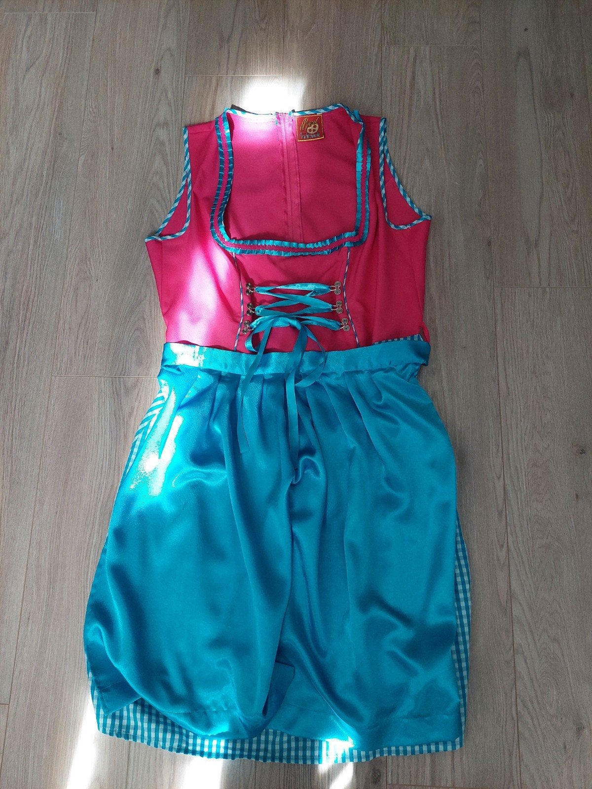 Dirndl jurk roze/blauw - Brezel Trachtenmode, Kleding | Dames, Maat 46/48 (XL) of groter, Ophalen of Verzenden, Kleding, Brezel Trachtenmode