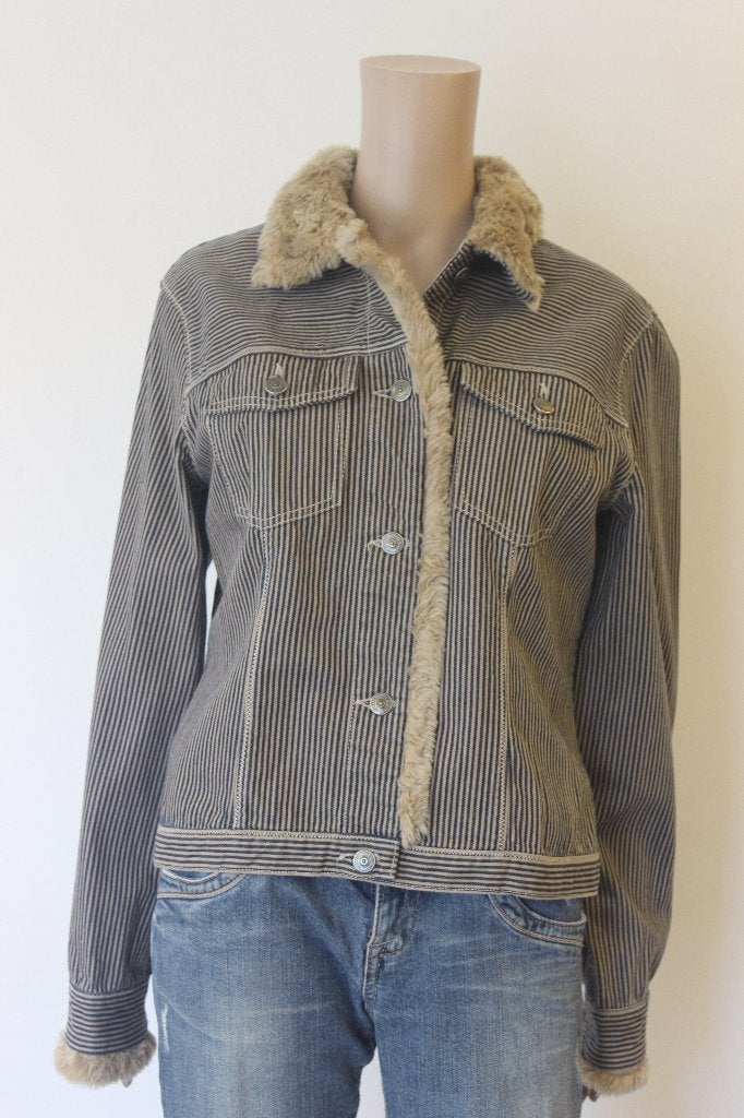 The Barn blauw/beige jeansjasje maat 42, Kleding | Dames, The Barn, Blauw, ., Maat 42/44 (L)