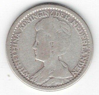 26-993 Nederland 25 cent 1912, Postzegels en Munten, Munten | Nederland, Zilver, 25 cent, Ophalen of Verzenden, Koningin Wilhelmina