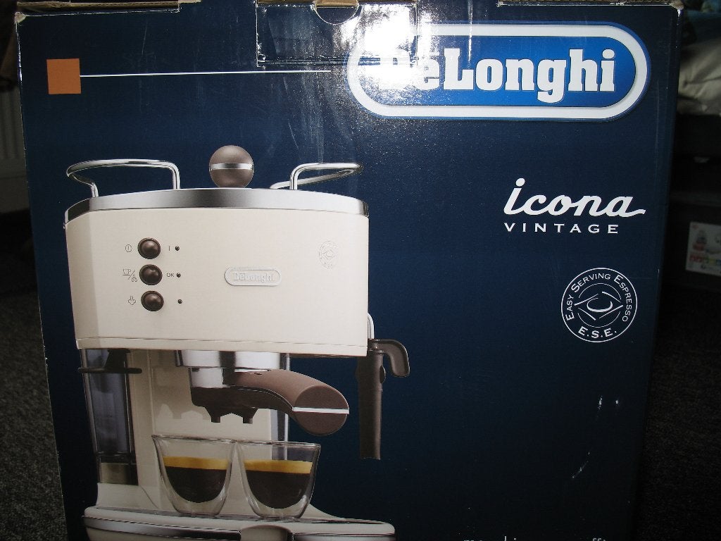 De'Longhi Icona Vintage Espressomachine - Beige    nieuw, Beige, Overige typen, Nieuw, Ophalen of Verzenden