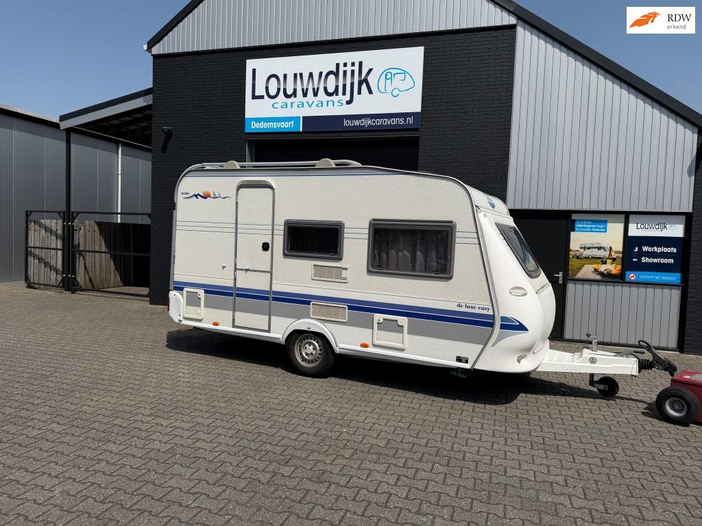 HOBBY De Luxe 400 SF ’03 (Vastbed, Treinzit), Caravans en Kamperen, Vast bed, Hobby, Bedrijf, Treinzit