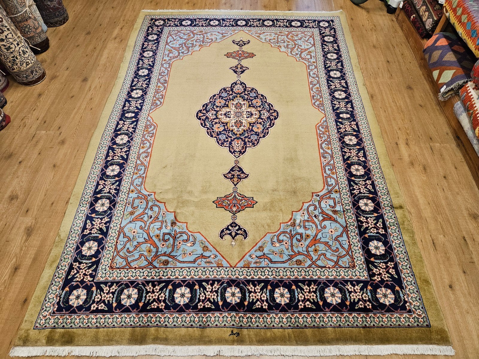 Handgeknoopt perzisch tapijt tabriz 303x202, Info@SlatsAntiek.nl, Perzisch, Vof Slats Antiek, 200 cm of meer