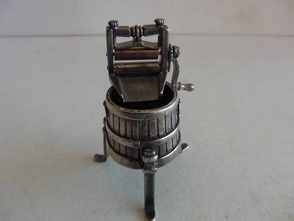 Miniatuur zilver FA4 wastobbe + wringer zilveren miniaturen, Verzenden, Zilver