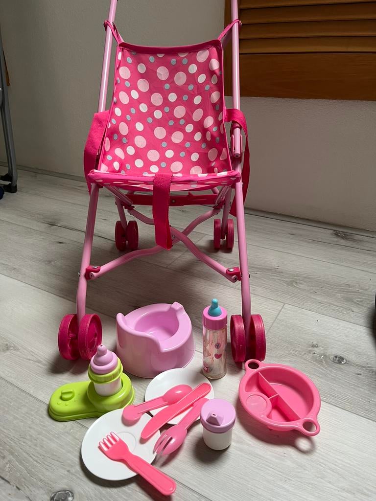 Poppenset, (buggy tas met verzorgspullen), Ophalen, Zo goed als nieuw, Babypop