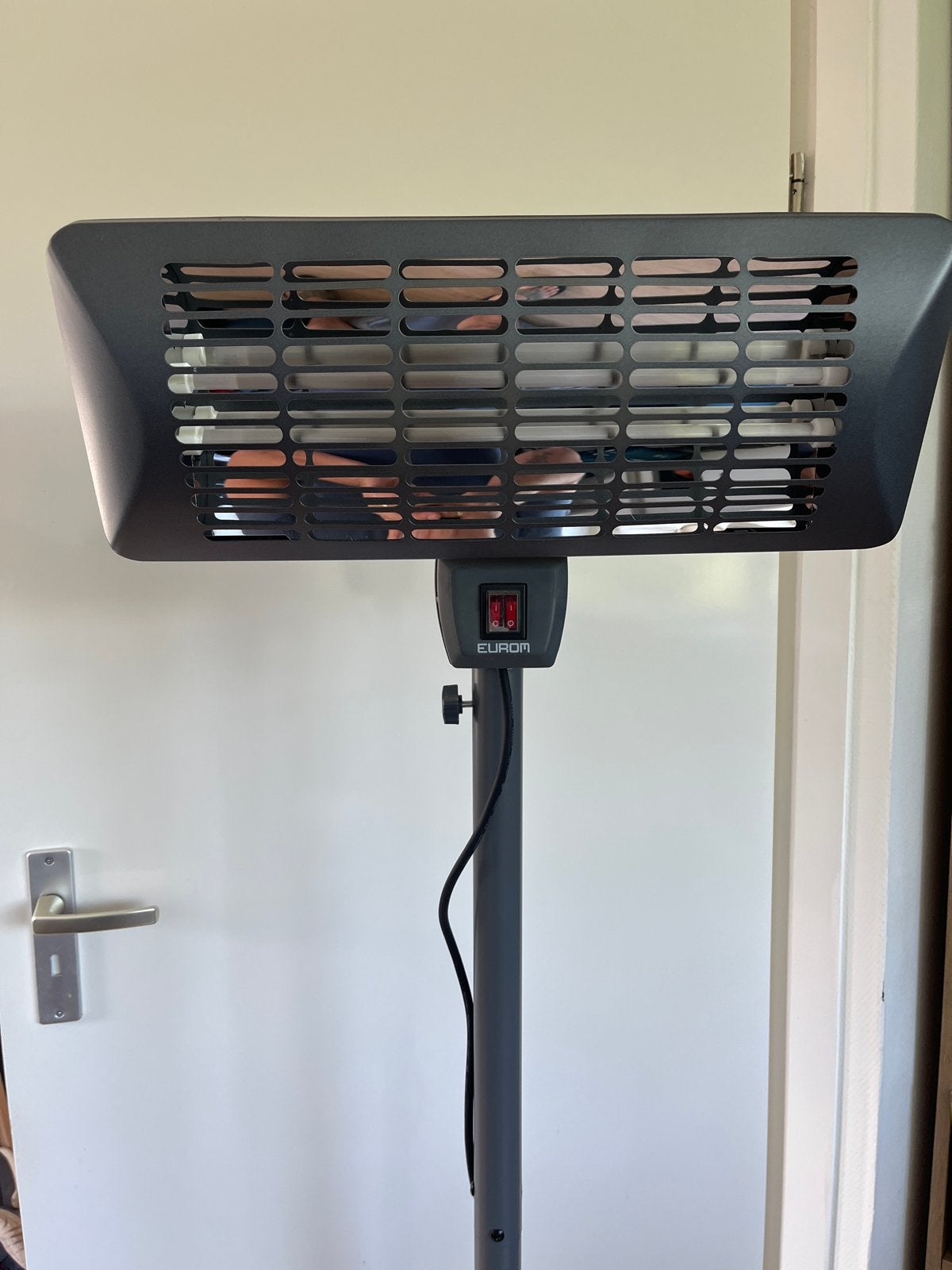 Eurom Terrasverwarmer op standaard - Elektrisch, Ophalen, Gebruikt, Elektrisch, Vloer