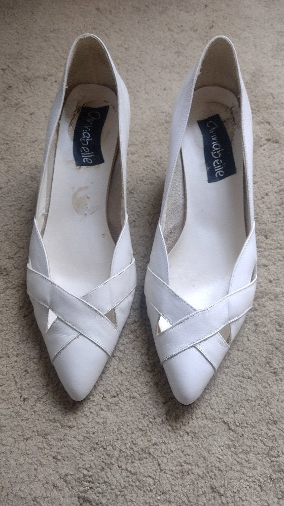 Pumps wit van leer Annabelle NIEUW, maat 41, Pumps, Wit, Nieuw, Ophalen of Verzenden