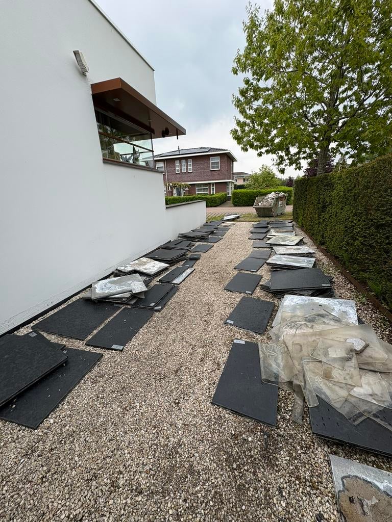 Grootte partij granieten natuurstenen tegels, Tuin en Terras, Tegels en Klinkers, Ophalen, Zo goed als nieuw, Natuursteen, Terrastegels