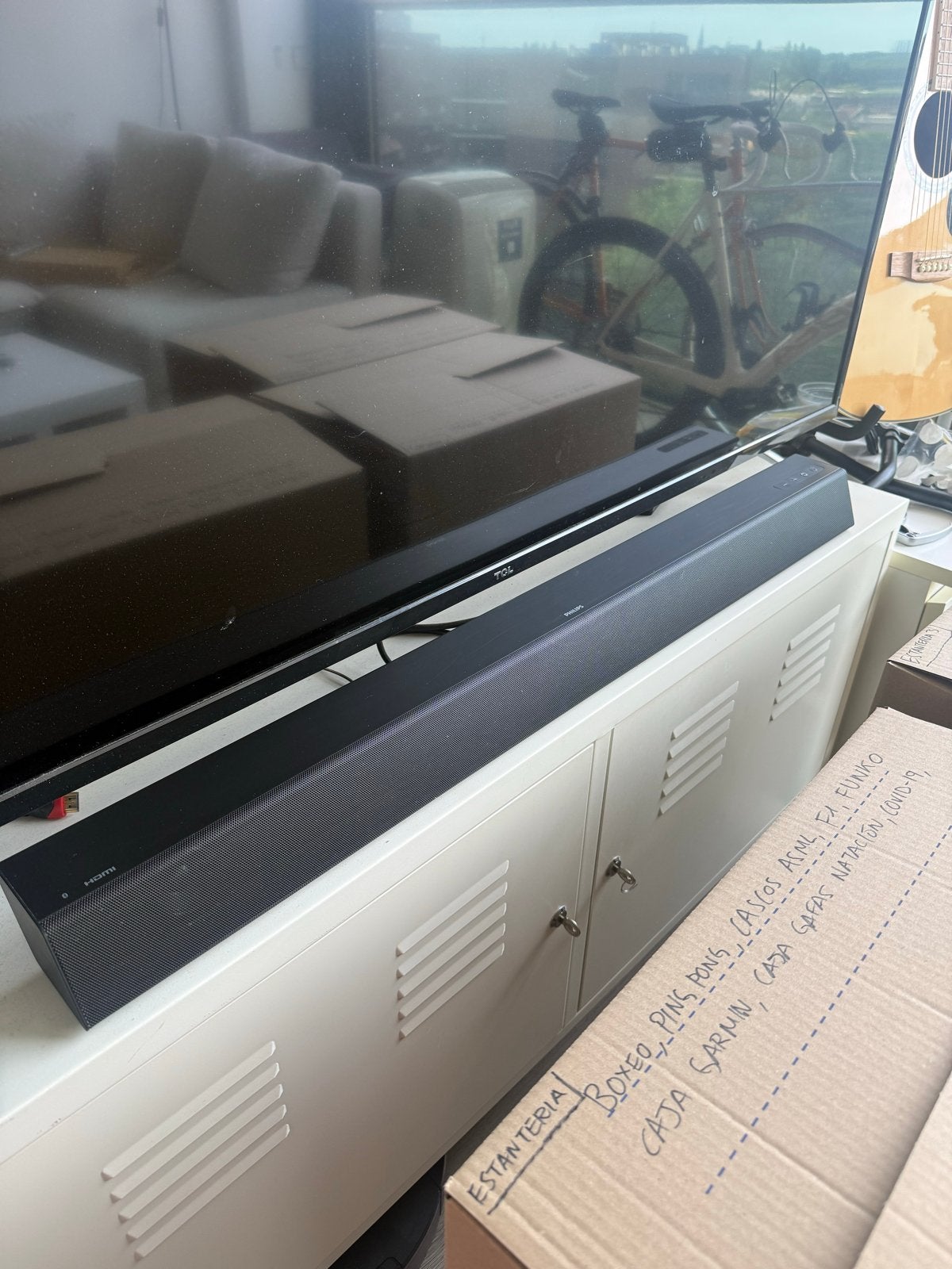 Philips Soundbar with subwoofer, Audio, Tv en Foto, Luidsprekers, Ophalen, Zo goed als nieuw, Front, Rear of Stereo speakers, Philips