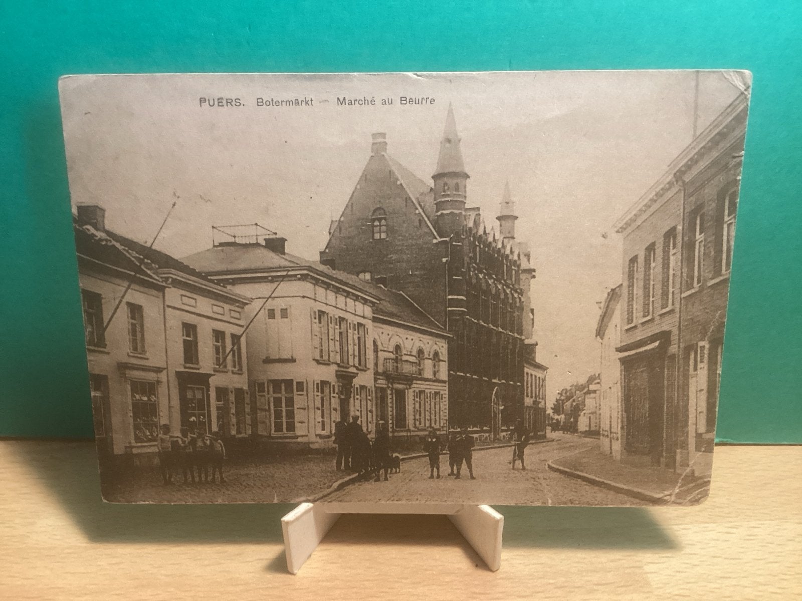 Oude briefkaart Puurs Botermarkt - Marché au Beurre.   308, Ophalen of Verzenden, Voor 1920, Gelopen, Antwerpen