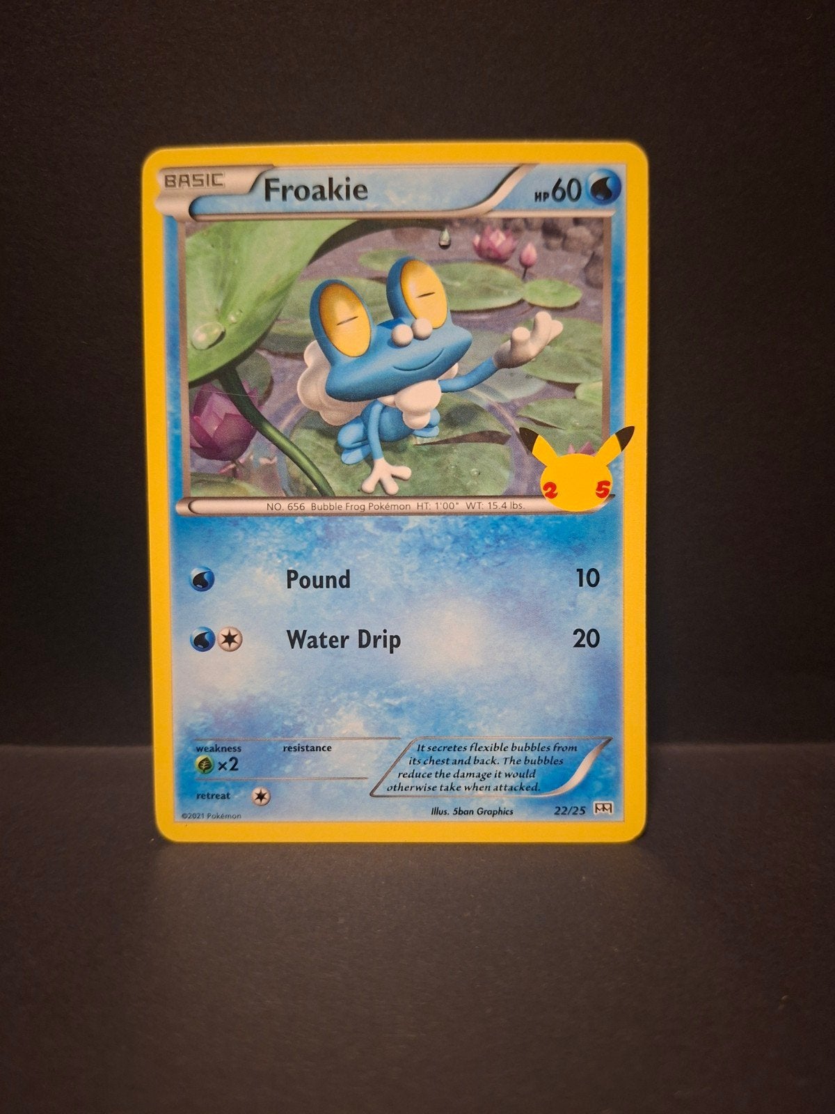 Froakie 22/25 NM (McDonald's 25th Anniversary 2021), Ophalen of Verzenden, Zo goed als nieuw, Losse kaart