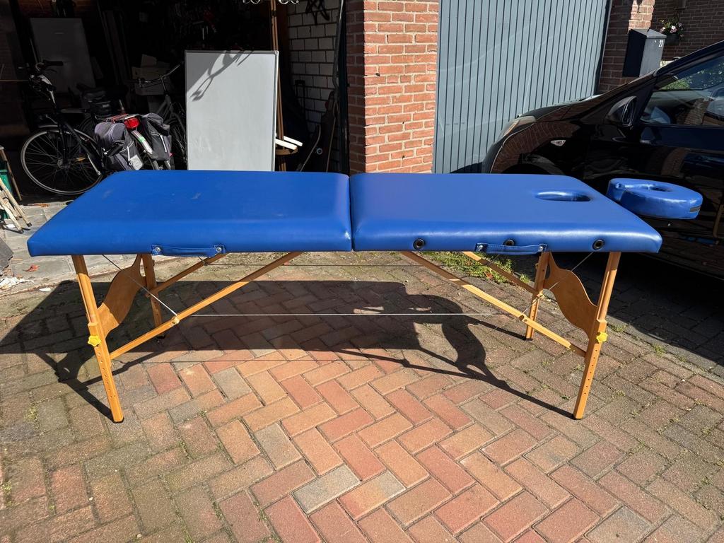 Blauwe opklapbare massagetafel van Snokey, Ophalen, Gebruikt