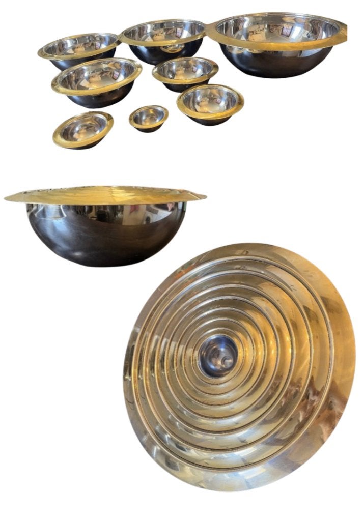 Liliana Bonomi voor serafino zani planetarium bakken set, Goud, Ophalen of Verzenden, Metaal, Overige merken