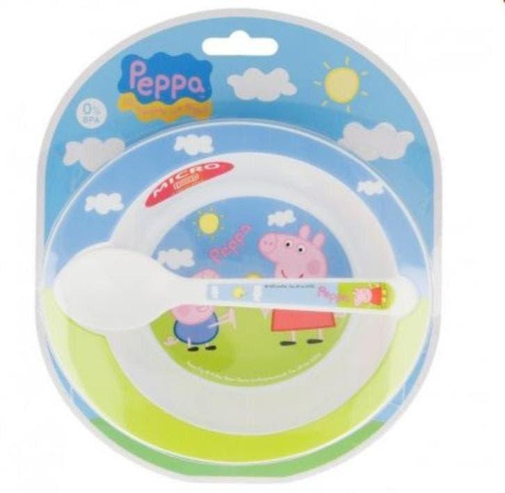 Peppa Pig Dinnerset - 2 delig - Magnetron Kinderservies, Ophalen of Verzenden, Nieuw, Overige typen