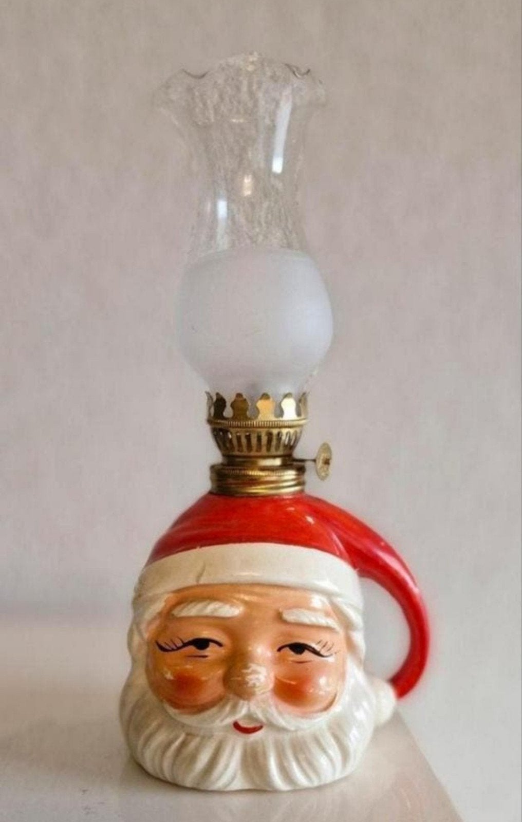 Vintage Olielampje Kerstman 1950, Diversen, Kerst, Ophalen of Verzenden