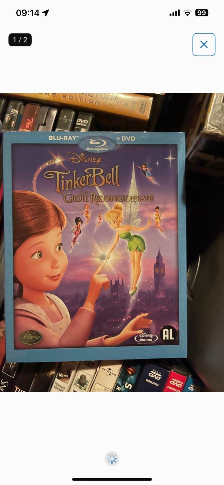 Disney Tinkerbell Grote Reddingsoperatie Blu-ray + DVD, Bonusmateriaal, Animatie, Alle leeftijden, Nederlands