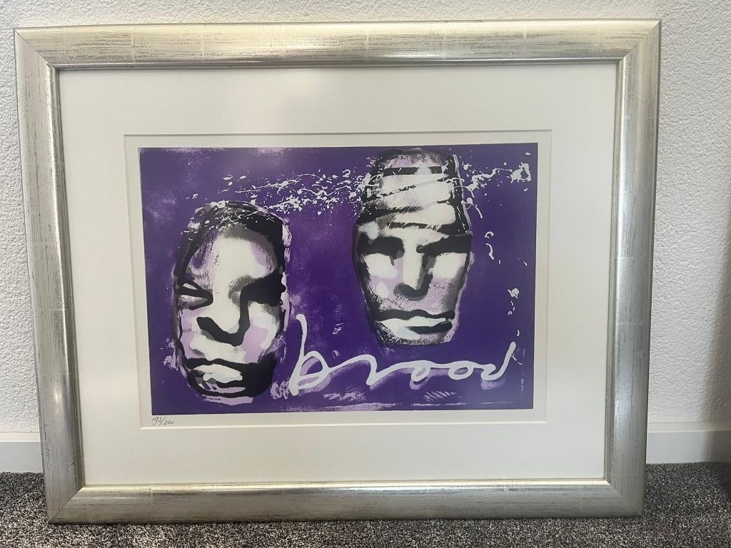 Herman Brood – Kunstdruk nr. 193/500 – Ingelijst, Ophalen