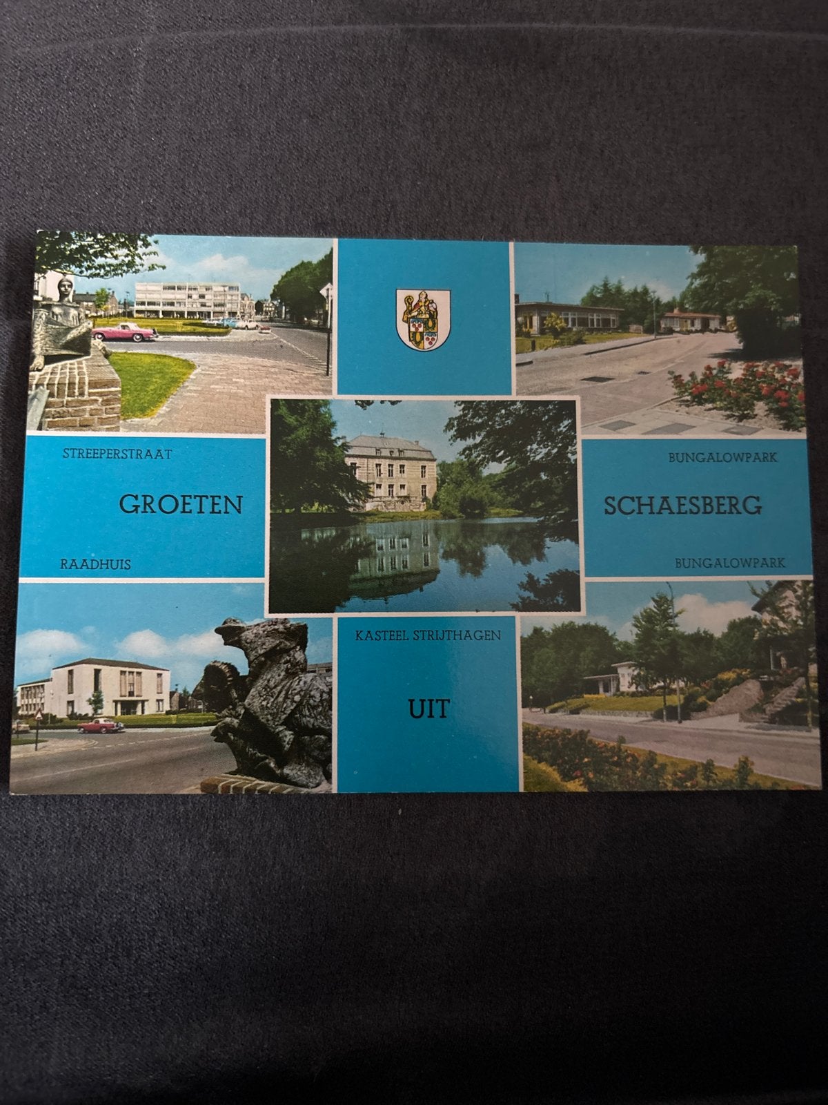 Oude ansichtkaart Groeten uit Schaesberg, Ophalen of Verzenden, 1960 tot 1980, Ongelopen, Limburg
