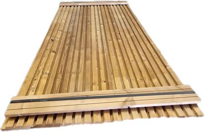 2 m2 triple rhombusprofiel - plato verduurzaamd - nr: tp24, Ophalen, Nieuw, 180 tot 250 cm, Planken