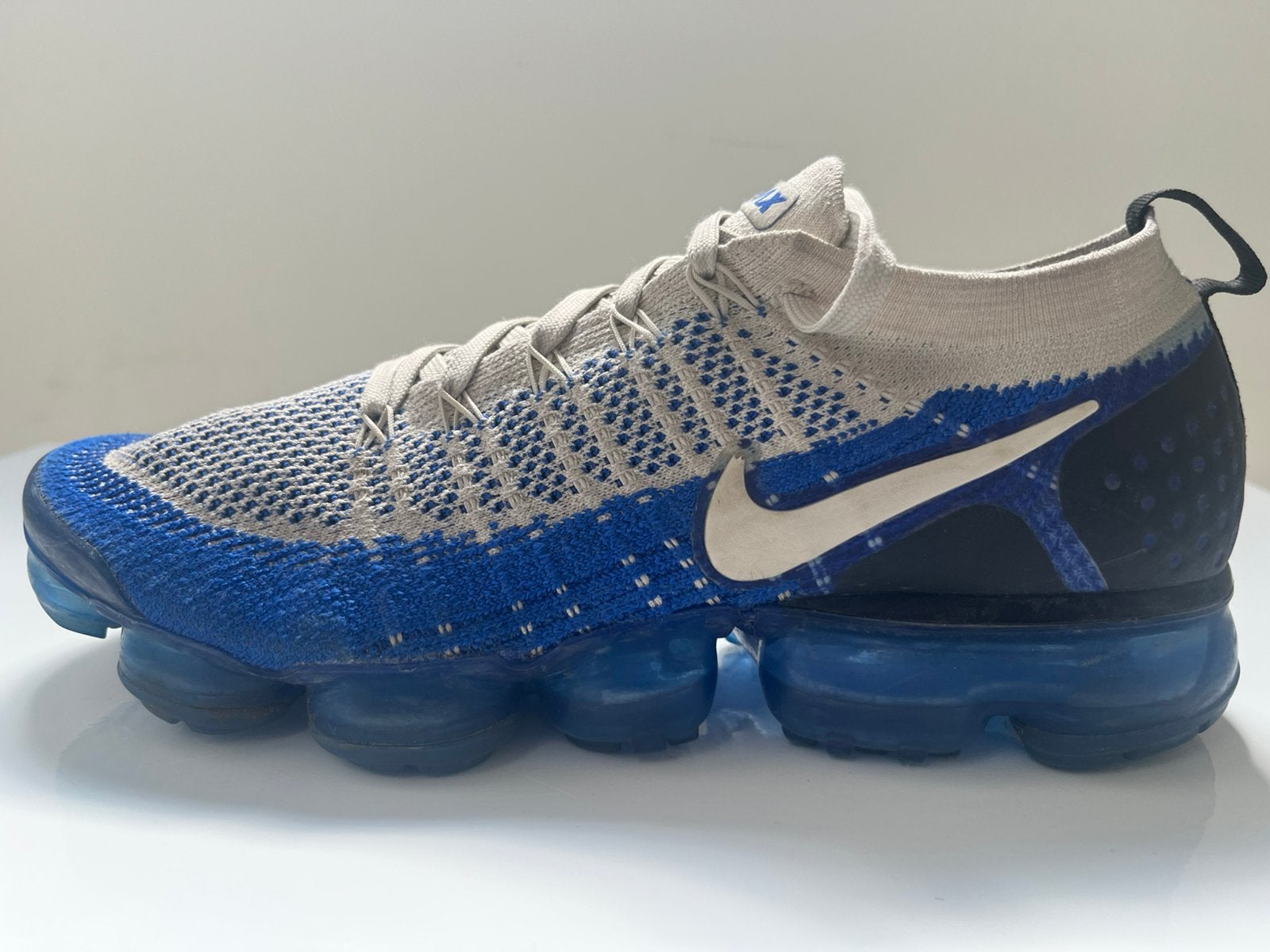 Nike Vapormax Flyknit 2 In Cream And Racer Blue, Verzenden, Zo goed als nieuw, Blauw