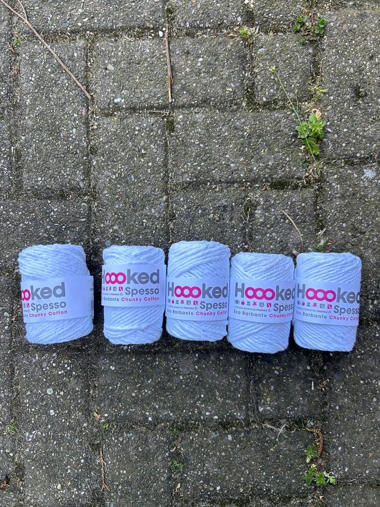 5 bollen Hoooked Spesso Chunky Cotton Lotus, Ophalen of Verzenden, Nieuw, Breien of Haken, Wol of Garen