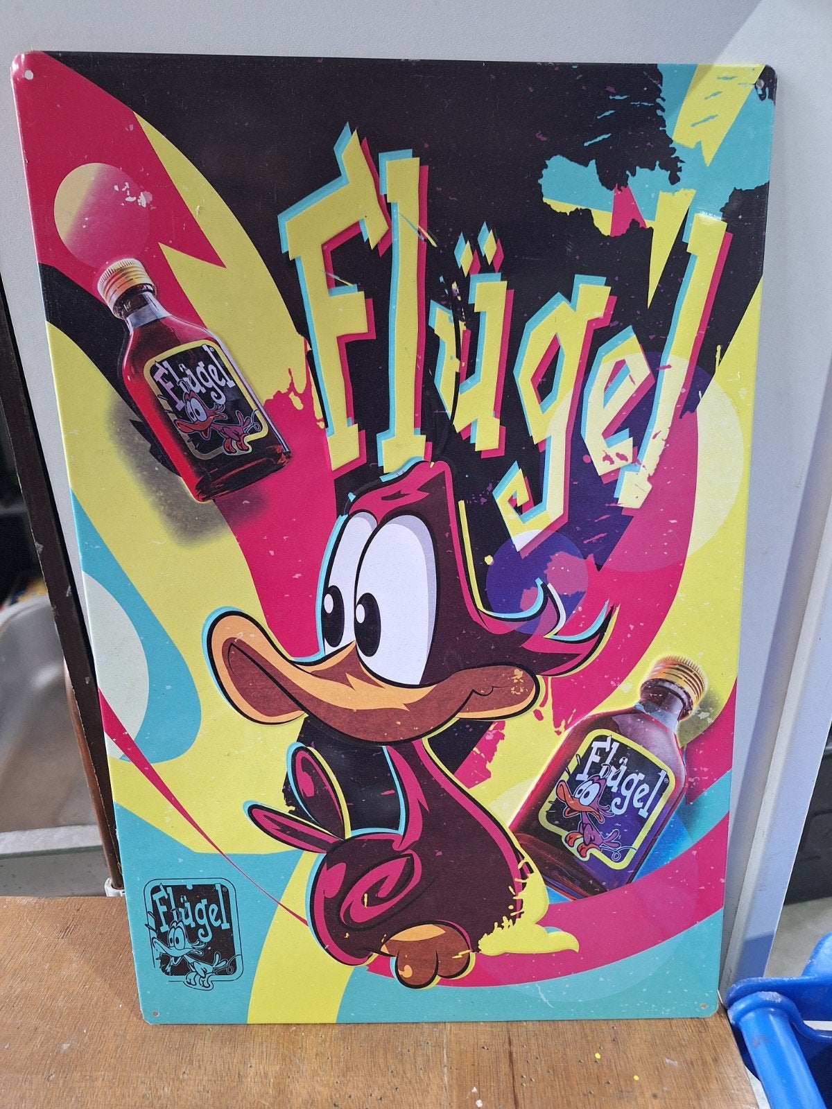 Origineel Flügel reclamebord, Ophalen of Verzenden, Reclamebord