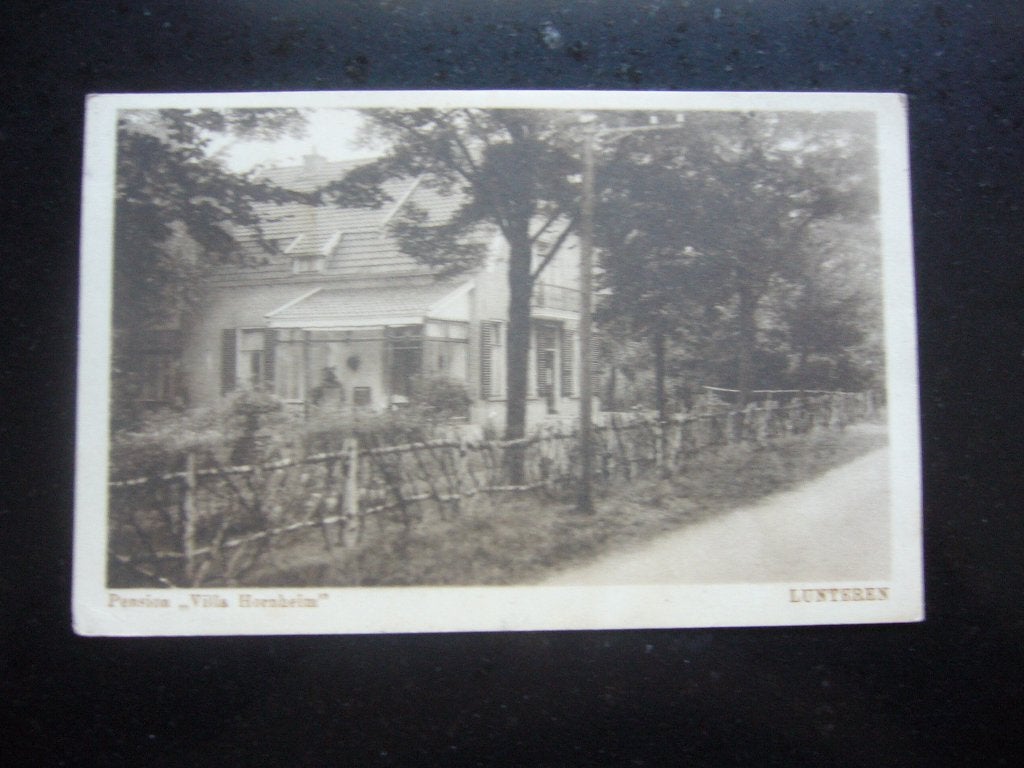 LUNTEREN  =  PENSION VILLA HORNHEIM    BRIEFKAART 1927, Ophalen of Verzenden, 1920 tot 1940, Gelopen, Gelderland