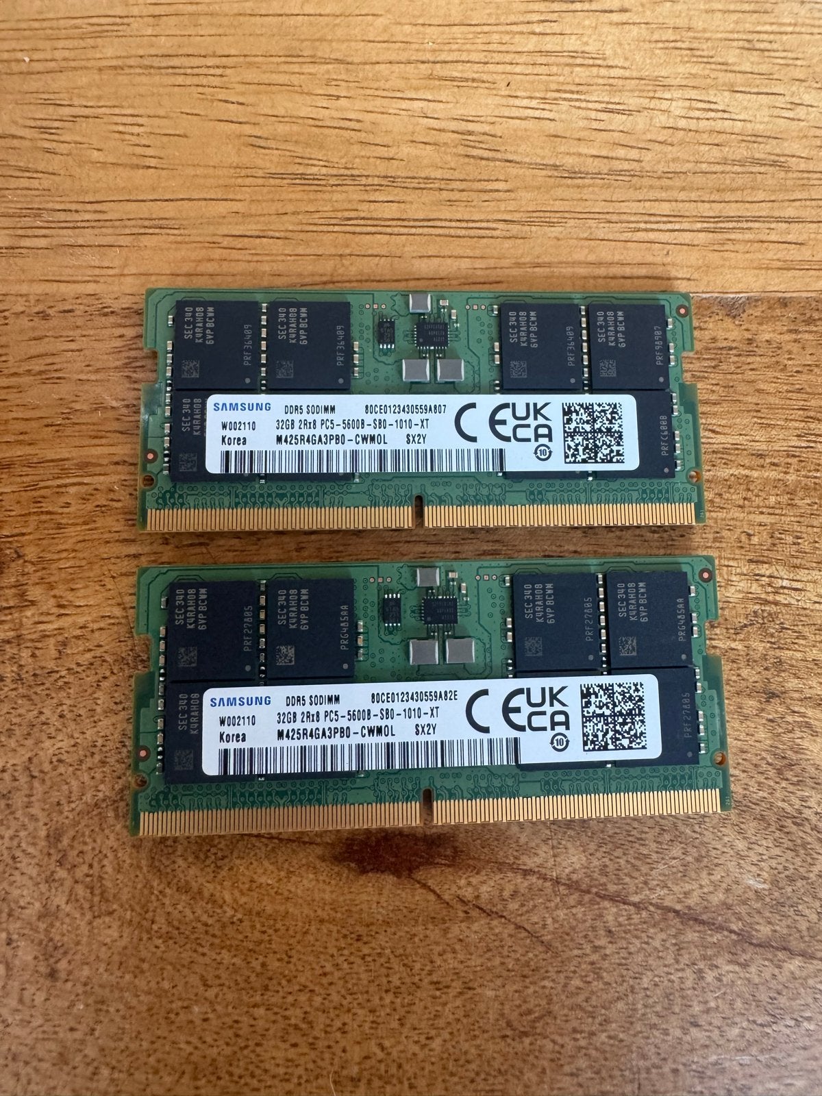 Samsung DDR5 SODIMM 32GB RAM Geheugenmodule (2 stuks), 32 GB, Ophalen of Verzenden, Zo goed als nieuw, DDR5