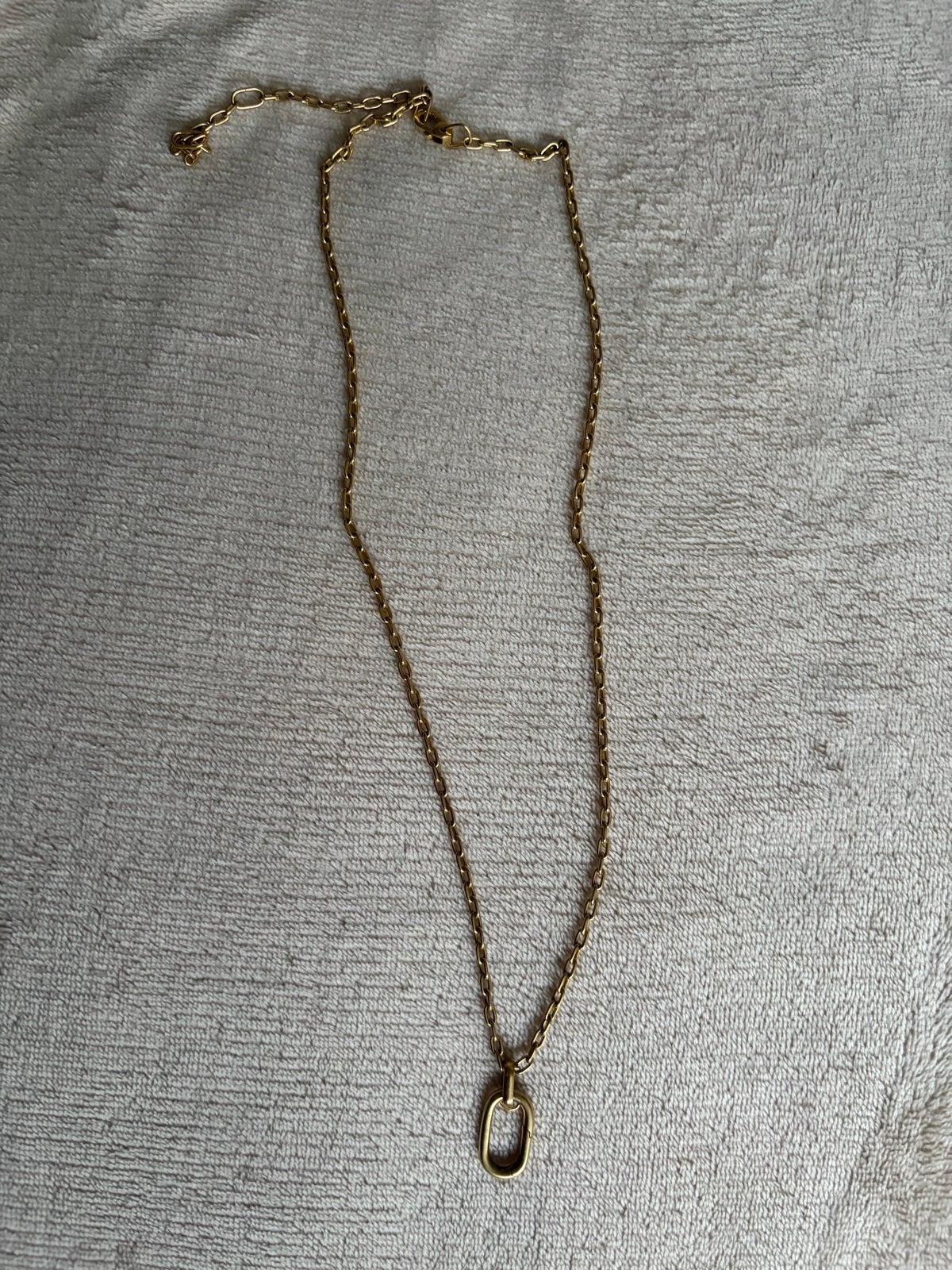 Pandora goud vergulde ketting met verstelbare hanger, Ophalen of Verzenden, Zo goed als nieuw, Goud, Overige materialen