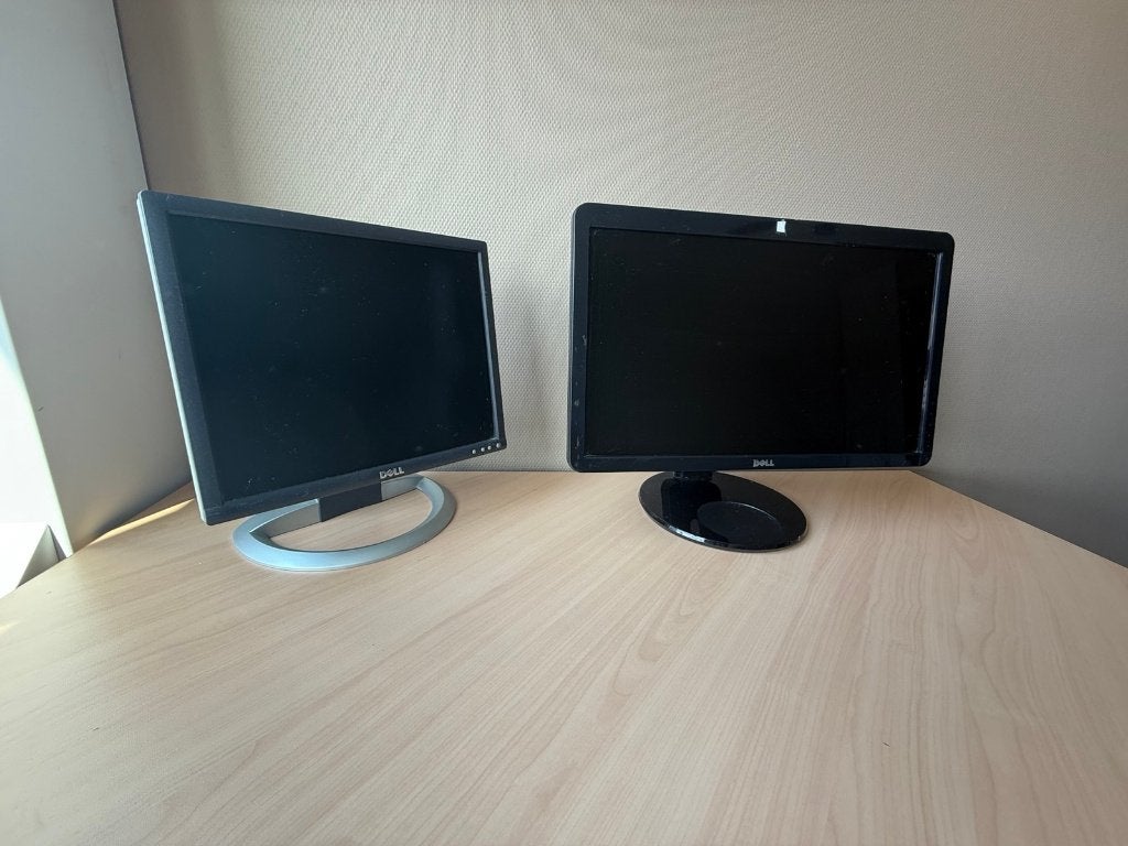 2x monitor (1920x1080 Full HD, 1280x720), Computers en Software, Monitoren, Ophalen, Full HD, 60 Hz of minder, Gebruikt
