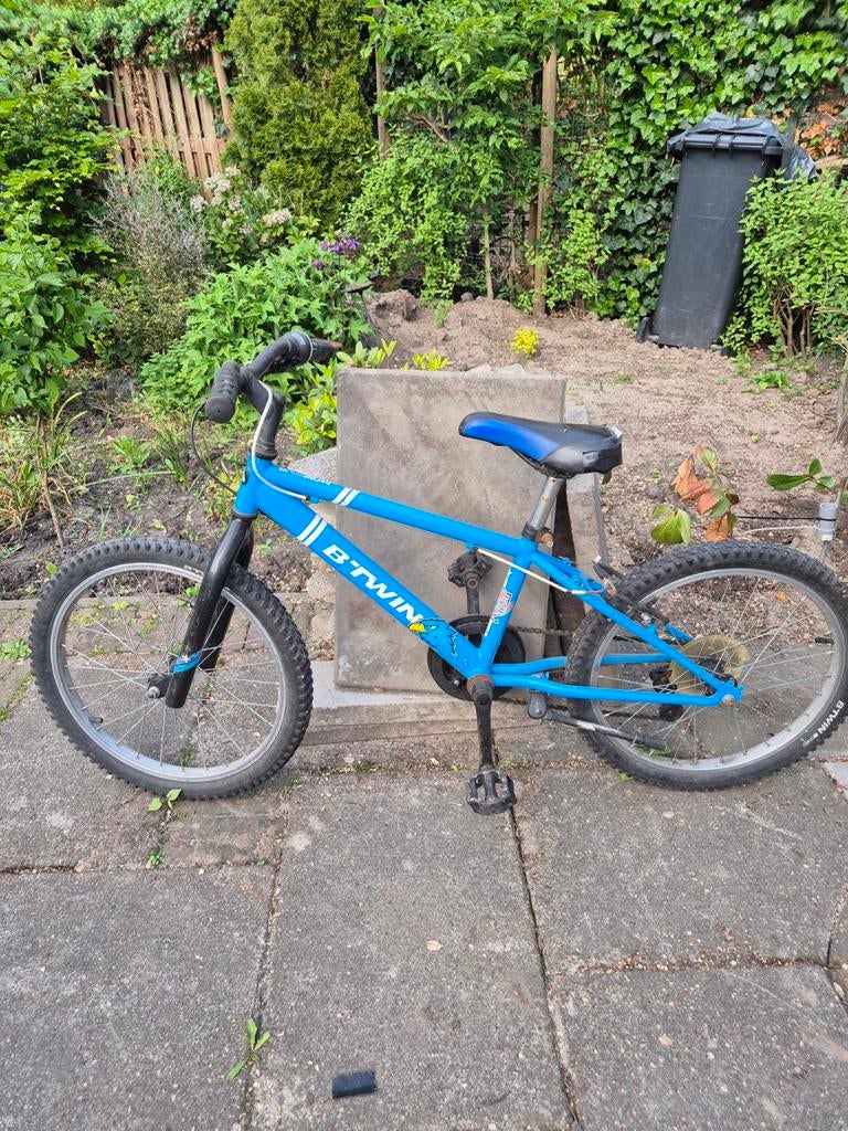 Kinderfiets 20 inch B-Twin Racing Boy 320 blauw, Ophalen, Staal, BTWIN, 16 tot 20 inch