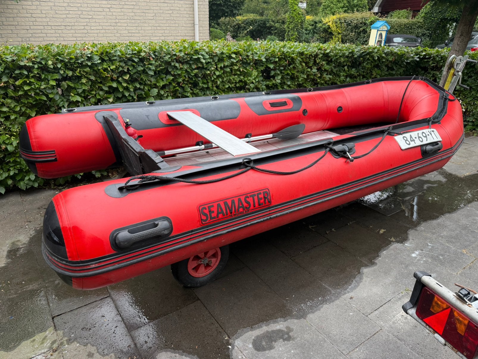 Rubberboot met 15 pk Mercury buitenboord motor, Aluminium, 4 m, 15 pk, Zo goed als nieuw