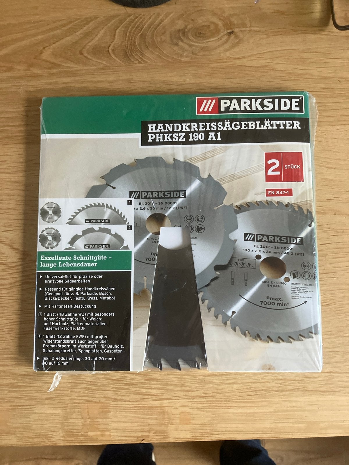 Parkside Handcirkelzaagbladen PHKSZ 190 A1 (2 stuks), Ophalen, Nieuw, Cirkelzaag