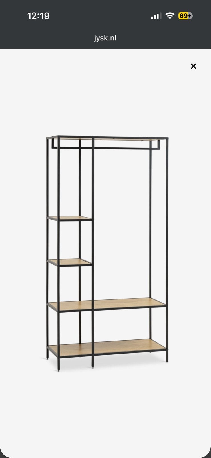 Kledingrek met planken - Modern en functioneel, Ophalen, Met plank(en), Nieuw, 50 tot 100 cm